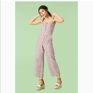 Striped denim jumpsuit/romper- new with tags